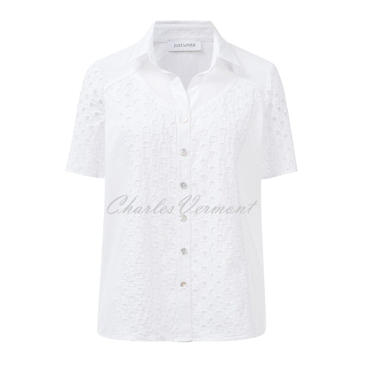 Just White Blouse - Style C1534