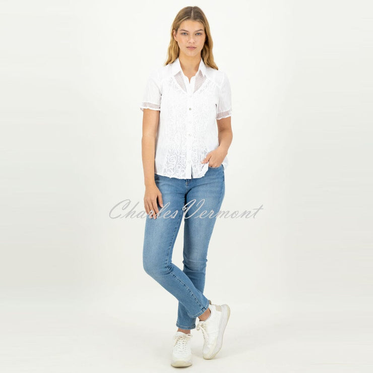Just White Blouse - Style C1551