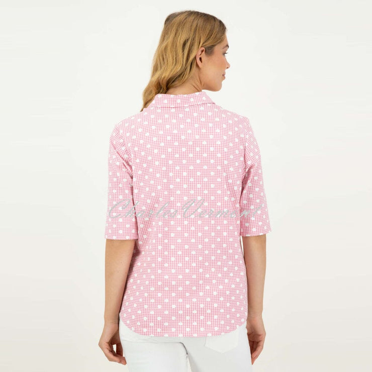 Just White Jersey Stretch Blouse - Style C1748