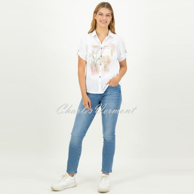 Just White Blouse - Style C1754