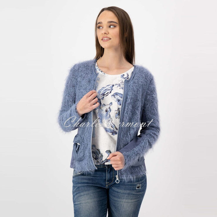 Just White Zip Cardigan – Style J1003-744