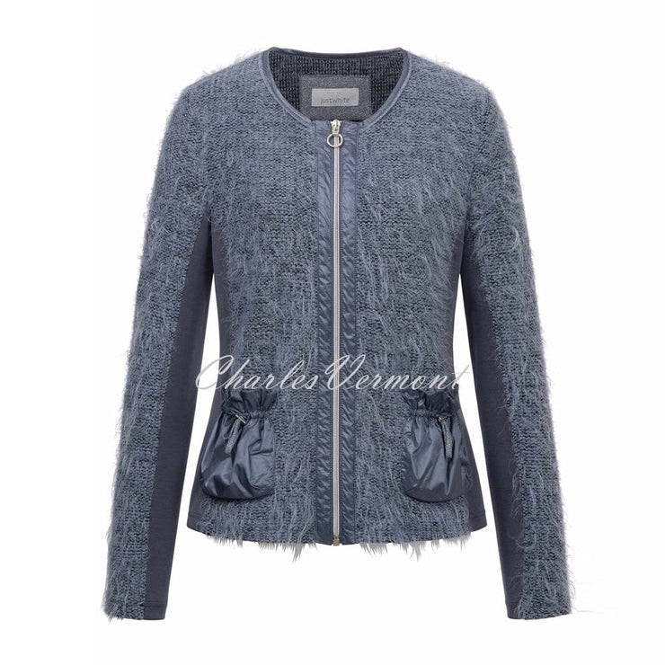 Just White Zip Cardigan – Style J1003-744