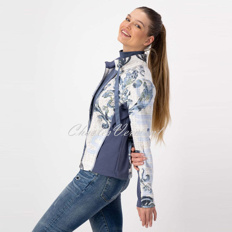 Just White Jacket Floral Pattern – Style J1038