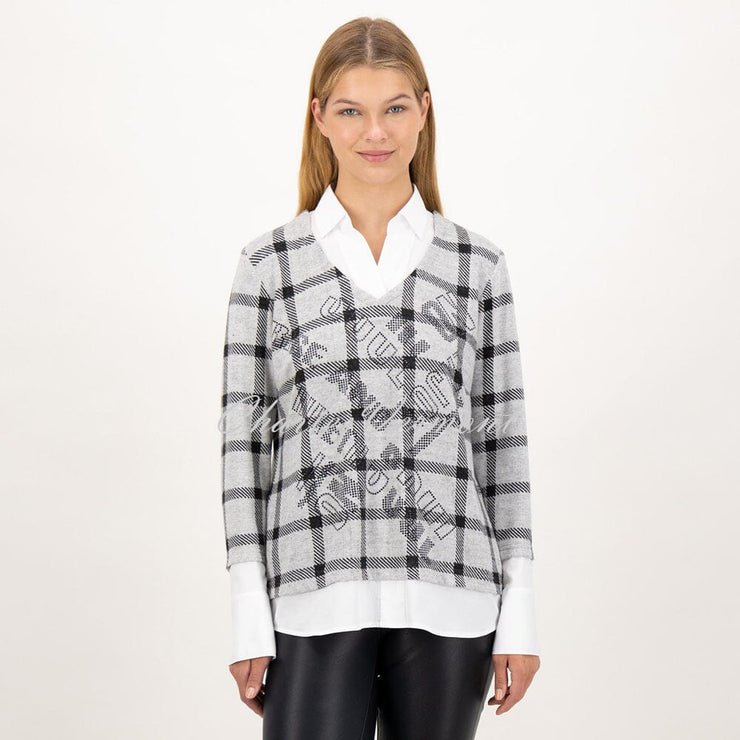 Just White Two-In-One Top – Style J1060