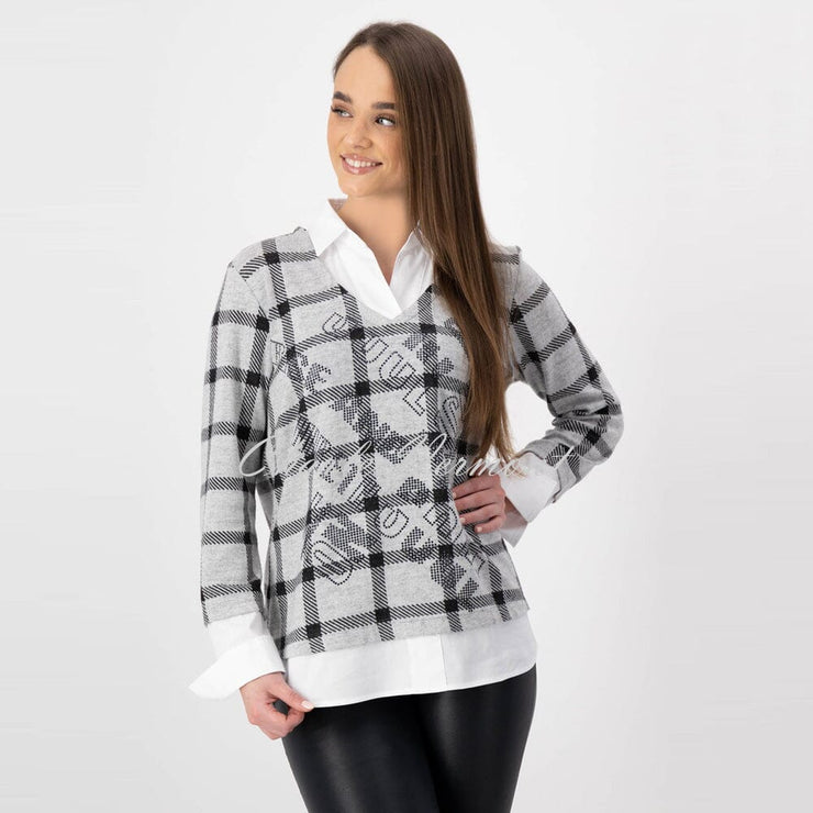 Just White Two-In-One Top – Style J1060