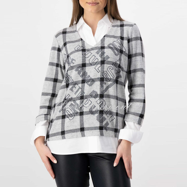 Just White Two-In-One Top – Style J1060