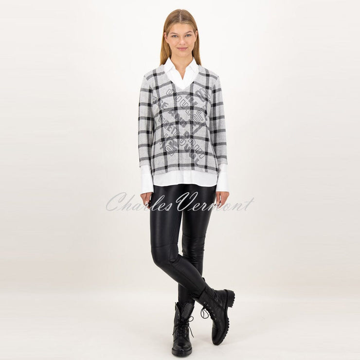 Just White Two-In-One Top – Style J1060