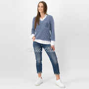 Just White Knitted Two-In-One Sweater– Style J1146