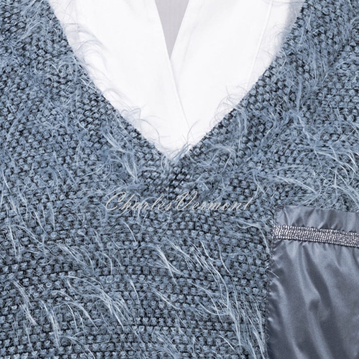 Just White Knitted Two-In-One Sweater– Style J1146