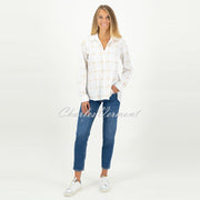 Just White Blouse - Style N1798 (White / Beige)