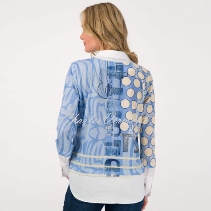 Just White Two-In-One Sweater Blouse - Style J3023