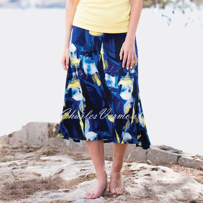 Marble Skirt – Style 5372-152 (Multi / Blue / Yellow)
