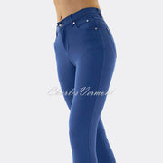 Marble Cropped Leg Skinny Jean – Style 2400-173 (Mid Blue)