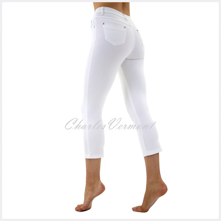 Marble Mid-Calf Cropped Leg Skinny Jean – Style 2401-102 (White)