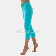 Marble Mid-Calf Cropped Leg Skinny Jean – style 2401-151 (Turquoise)