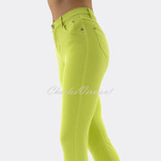 Marble Mid-Calf Cropped Leg Skinny Jean – Style 2401-163 (Lemon-Lime)