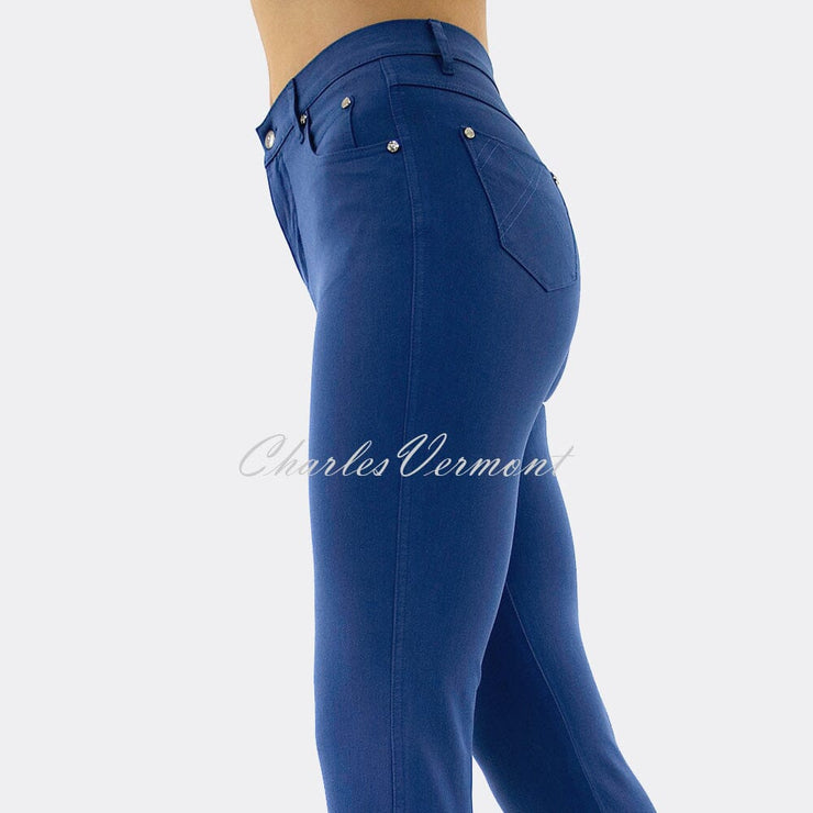 Marble Mid-Calf Cropped Leg Skinny Jean – Style 2401-173 (Mid Blue)