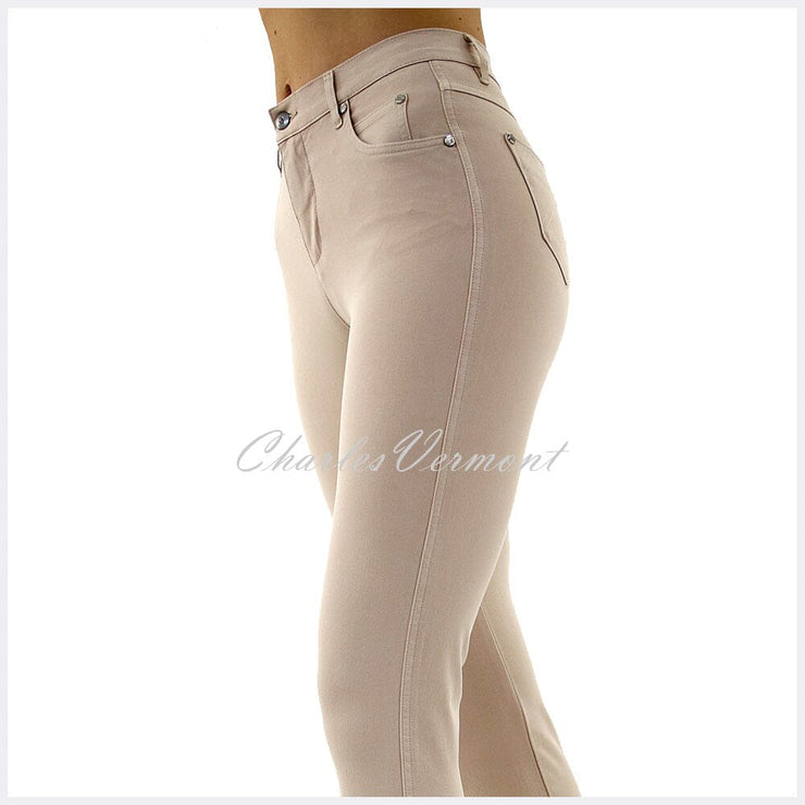Marble Mid-Calf Cropped Leg Skinny Jean – Style 2401-185 (Beige)