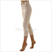 Marble Mid-Calf Cropped Leg Skinny Jean – Style 2401-185 (Beige)