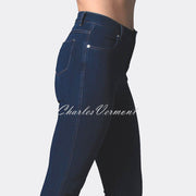 Marble Full Length Skinny Jean – Style 2407-183 (Dark Denim Blue)