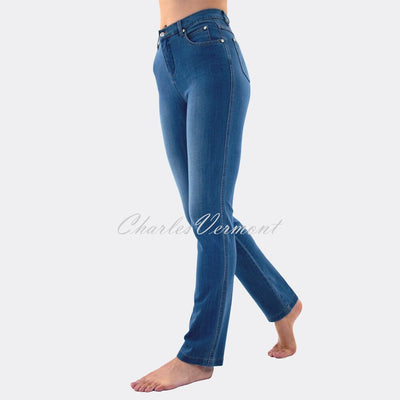 Marble Full Length Straight Leg Jean – Style 2408-184 (Mid Denim Blue)