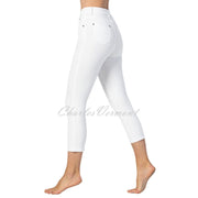 Marble Mid-Calf Cropped Leg Skinny Jean – Style 2412-102 (White)