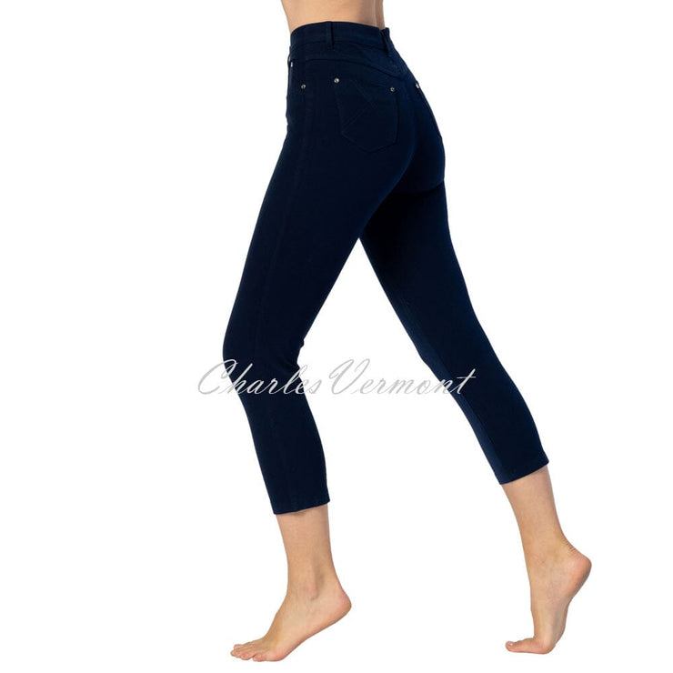 Marble Mid-Calf Cropped Leg Skinny Jean – Style 2412-103 (Navy)