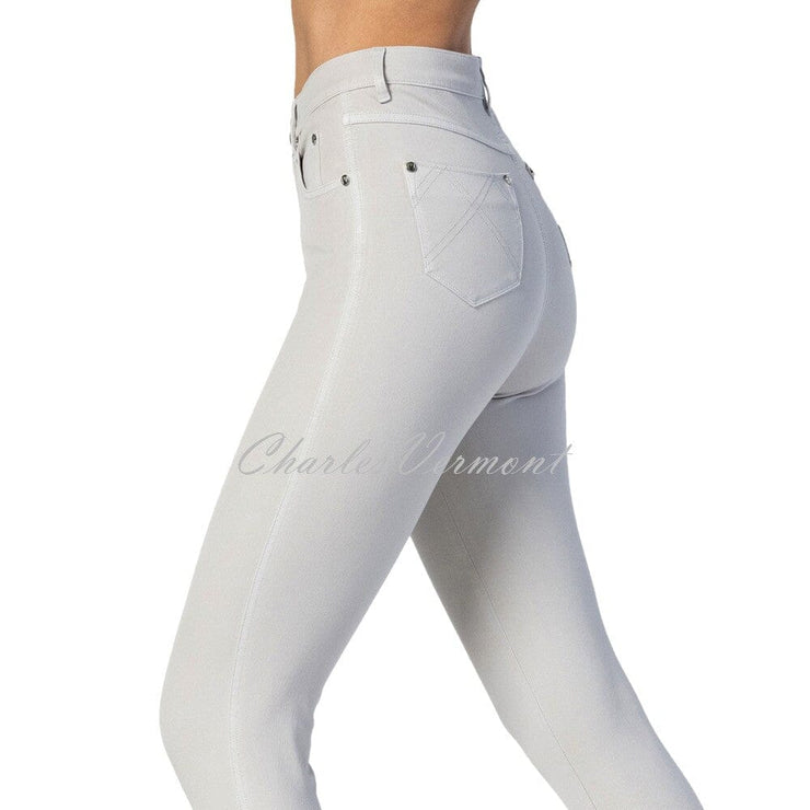 Marble Mid-Calf Cropped Leg Skinny Jean – Style 2412-106 (Light Grey)