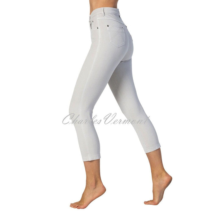 Marble Mid-Calf Cropped Leg Skinny Jean – Style 2412-106 (Light Grey)