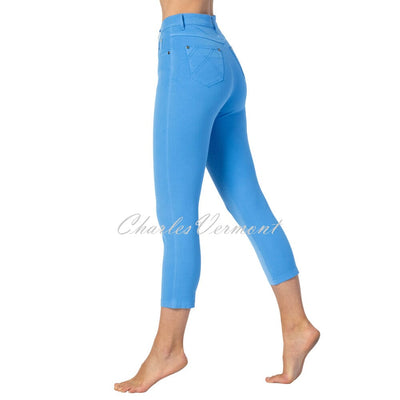 Marble Mid-Calf Cropped Leg Skinny Jean – Style 2412-190 (Azure Blue)