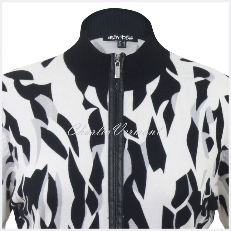 Marble Cardigan – Style 5398-106 (Black / Ivory / Grey)