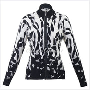 Marble Cardigan – Style 5398-106 (Black / Ivory / Grey)