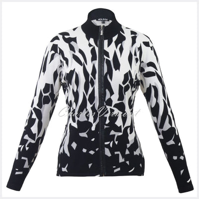 Marble Cardigan – Style 5398-106 (Black / Ivory / Grey)