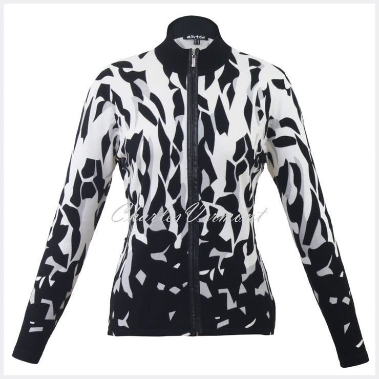 Marble Cardigan – Style 5398-106 (Black / Ivory / Grey)