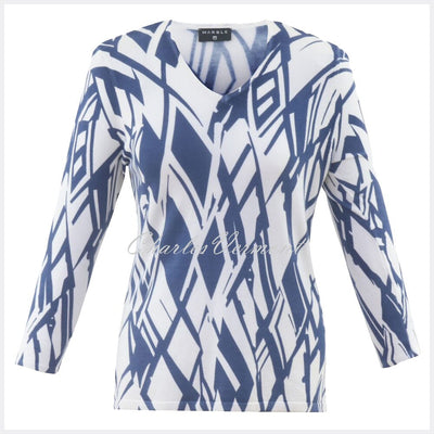 Marble Sweater – Style 5591-173 (White / Mid Blue)