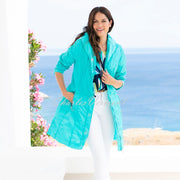 Marble 3/4 Length Coat – Style 5737-151 (Turquoise)