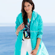 Marble 3/4 Length Coat – Style 5737-151 (Turquoise)