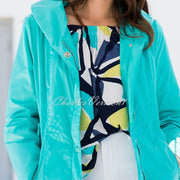 Marble 3/4 Length Coat – Style 5737-151 (Turquoise)