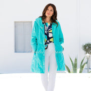 Marble 3/4 Length Coat – Style 5737-151 (Turquoise)