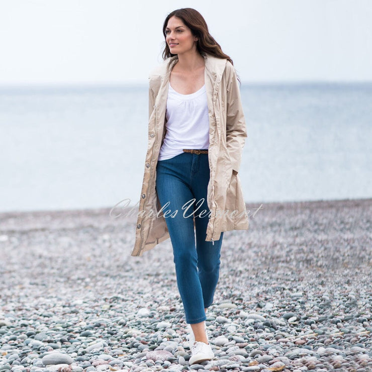 Marble 3/4 Length Coat – Style 5737-185 (Beige)