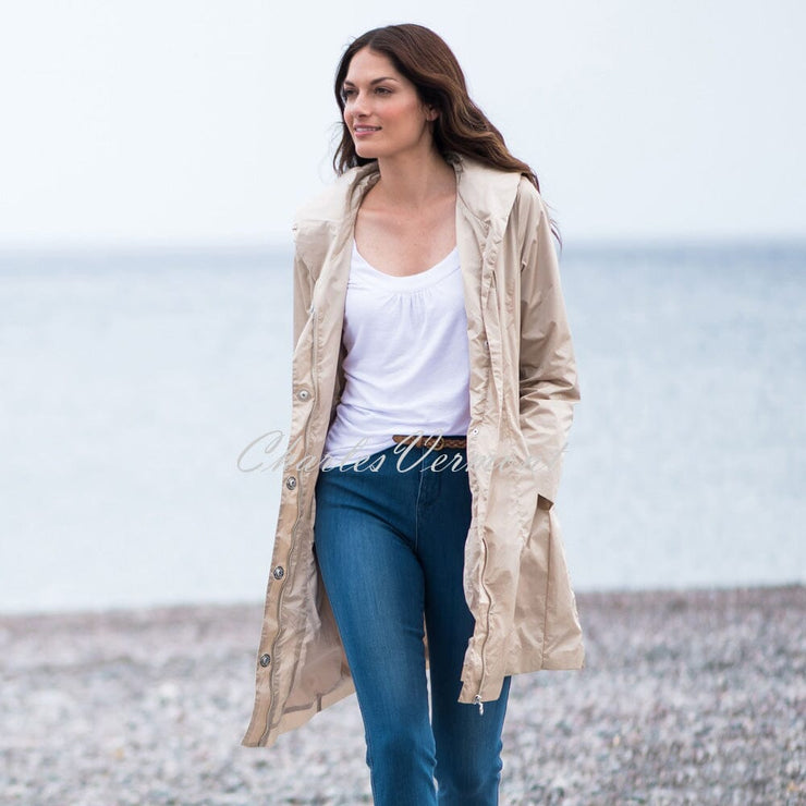 Marble 3/4 Length Coat – Style 5737-185 (Beige)