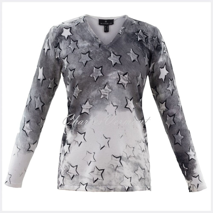 Marble Sweater – Style 5790-104 (Grey / Off White)