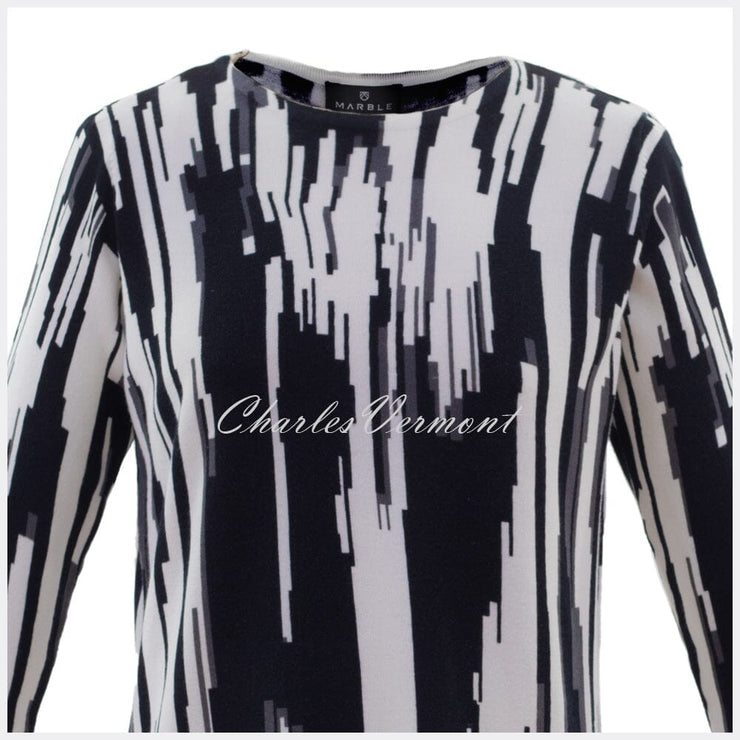 Marble Sweater – Style 5794-105 (Black / White / Grey)