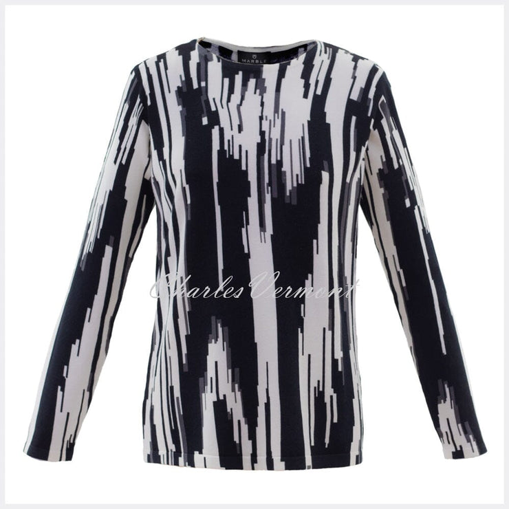 Marble Sweater – Style 5794-105 (Black / White / Grey)