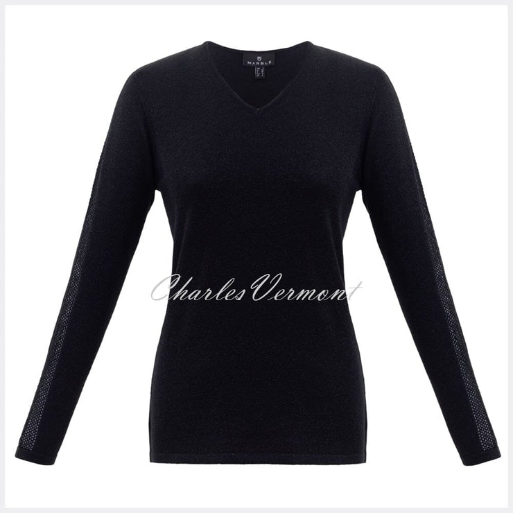 Marble Sweater – Style 5802-101 (Black / Silver Speckles)