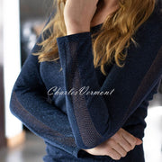 Marble Sweater – Style 5802-103 (Navy / Silver Speckles)