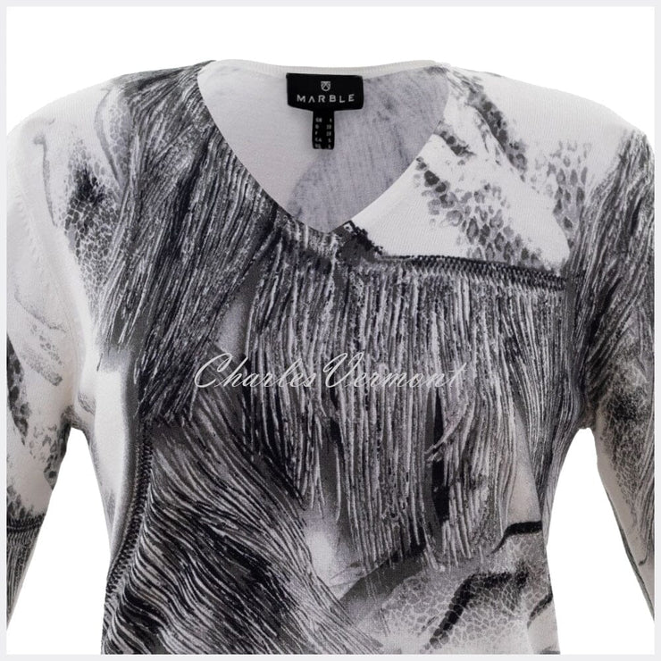 Marble Sweater - Style 5803-101 (Black/ Off-White)