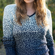Marble Sweater – Style 5825-188 (Ice Green / Navy)