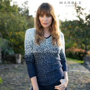 Marble Sweater – Style 5825-188 (Ice Green / Navy)