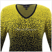 Marble Sweater - Style 5825-189 (Chartreuse / Black)